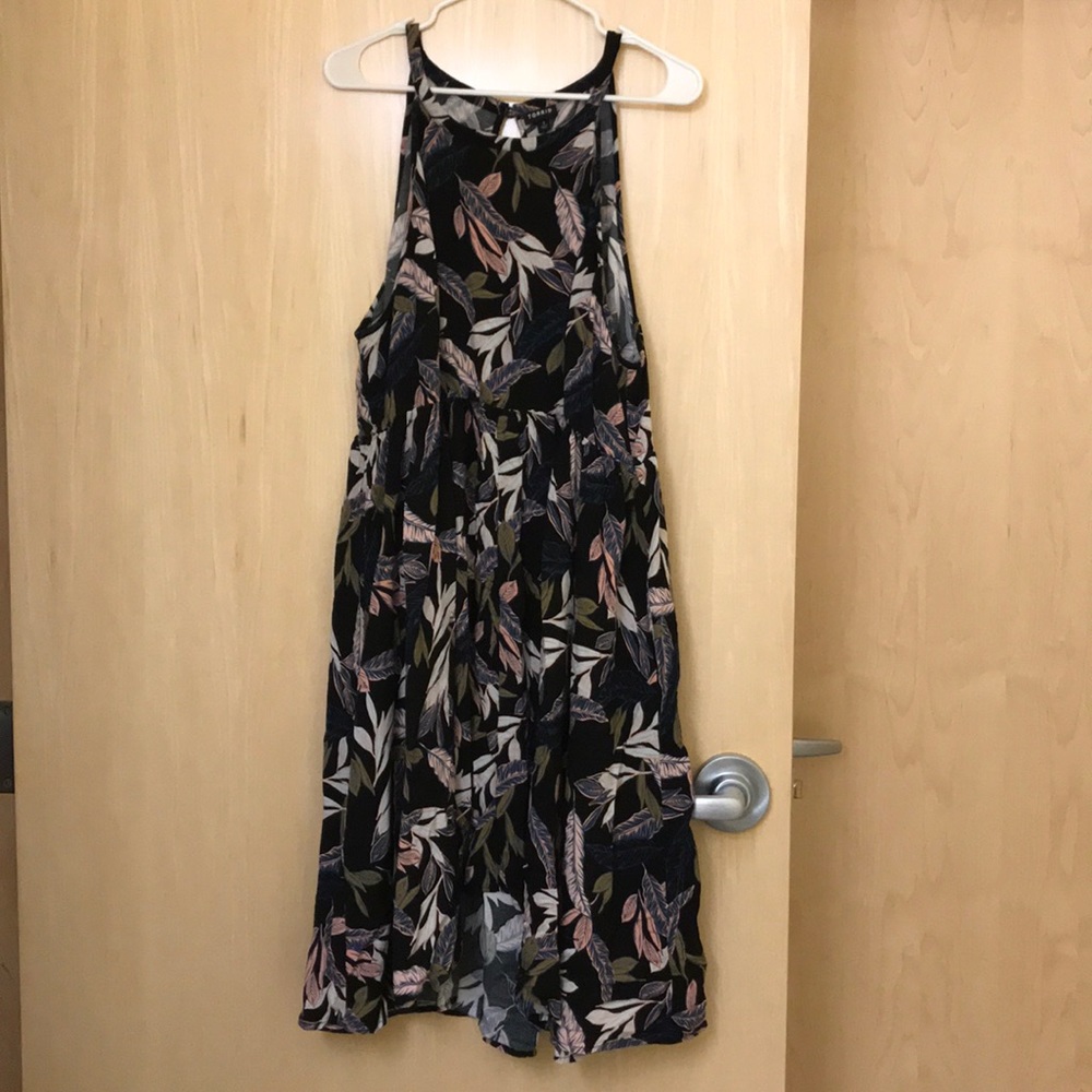 Torrid Palm Patterned Hi-Low Cut Dress